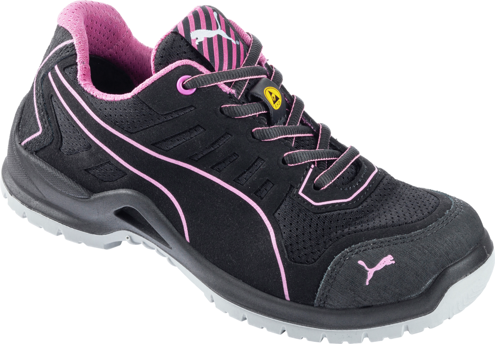 PUMA SAFETY SHOES Chaussures de sécurité femme S1P ESD Puma Fuse TC basses noir/rose Noir 37