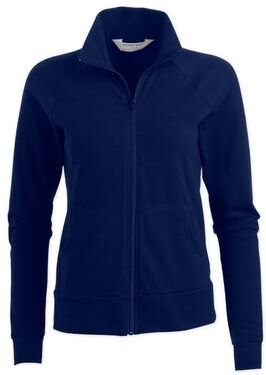 Boxercraft S89Y Girls Practice Jacket in Navy Blue size Large   Cotton/Spandex Blend