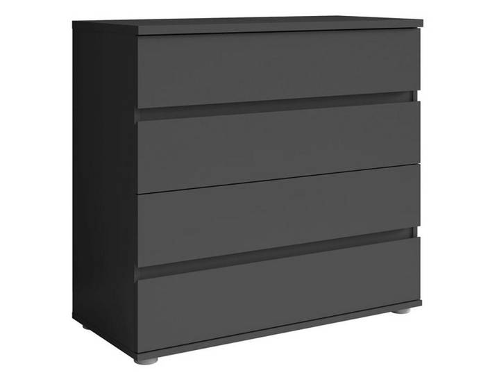 Feldmann-Wohnen Schubladenkommode Fino graphit 91,5 / 42 / 85cm, Grau, Rechteckig, 92x85x42 cm, Kleinmöbel, Kommoden, Kommoden