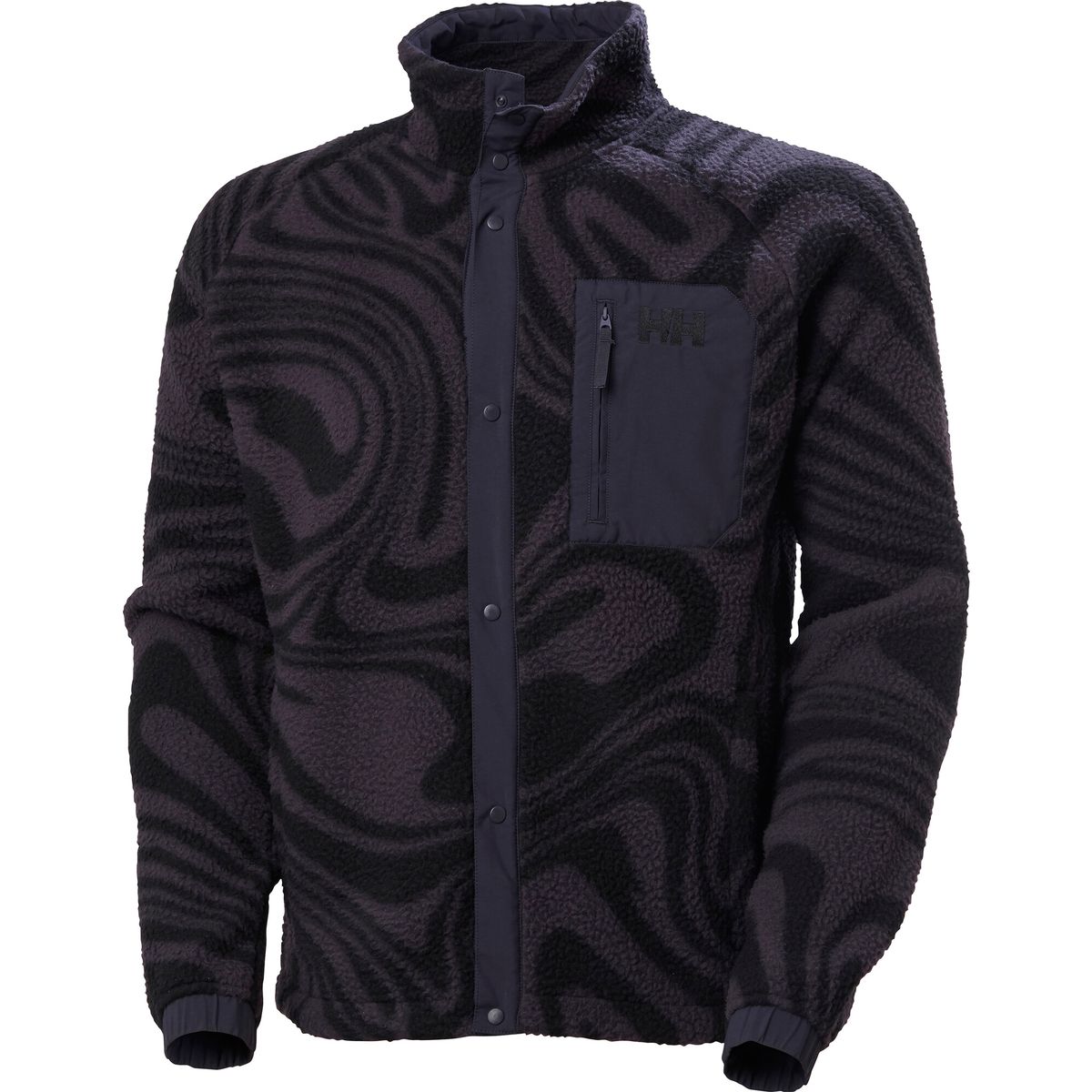 Helly Hansen Panorama Printed Pile Snap black grape swirl aop (660) S 63349_660-S