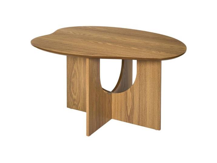 The Home Deco Factory - Table basse asymétrique en bois CALYPSO - Beige