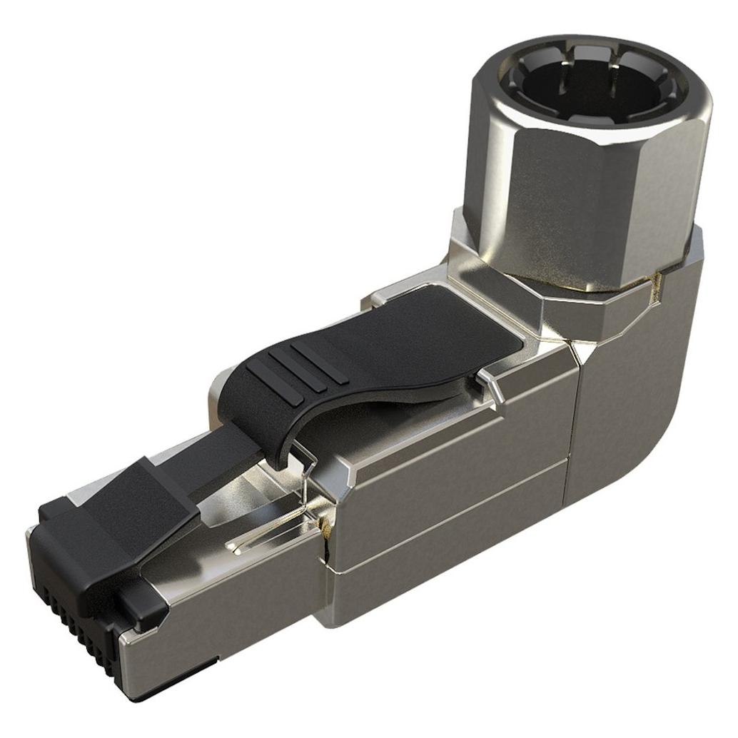 Solarix Stecker MPTL 90° RJ45 CAT6A STP selbstschneidend SXRJ45-6A-STP-BK-SA-U (STP, CAT6a) (11910012)