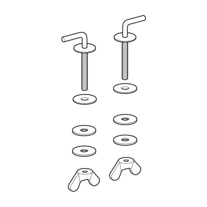 Geberit Set Scharniere für WC-Sitz 598155000 (2 Stück)