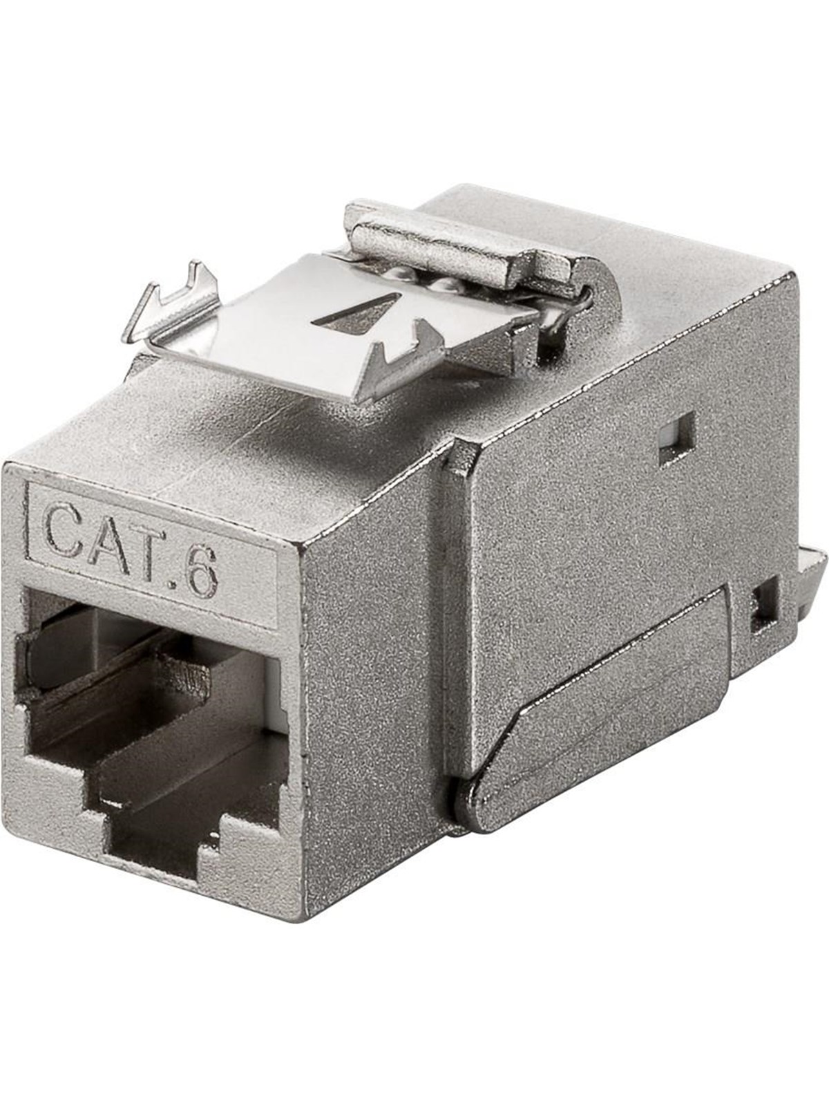 Pro Keystone module RJ45 CAT 6 STP 250 MHz - Silber