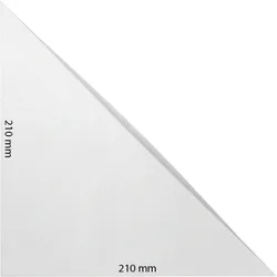 100 Dreiecktaschen, selbstklebend, Folie, transparent 210 x 210 mm, PP