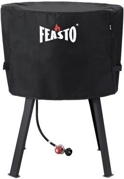 FEASTO 28-Inch Outdoor Concave Comal Cover, Waterproof 600D Heavy Duty BBQ Grill Cover