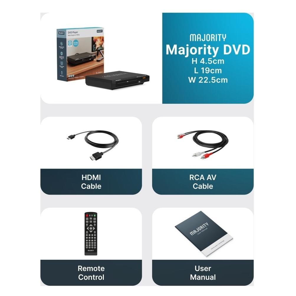 Majority DVD Player - Black (DVD Player) (PERMAJ1000002686)