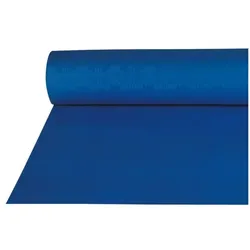 Papstar Papiertischtuch mit Damastprägung dunkelblau 1m x 50 m Rolle blau