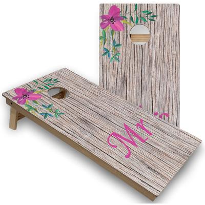 Skip's Garage Solid Wood Cornhole Boards - Mr & Mrs Design