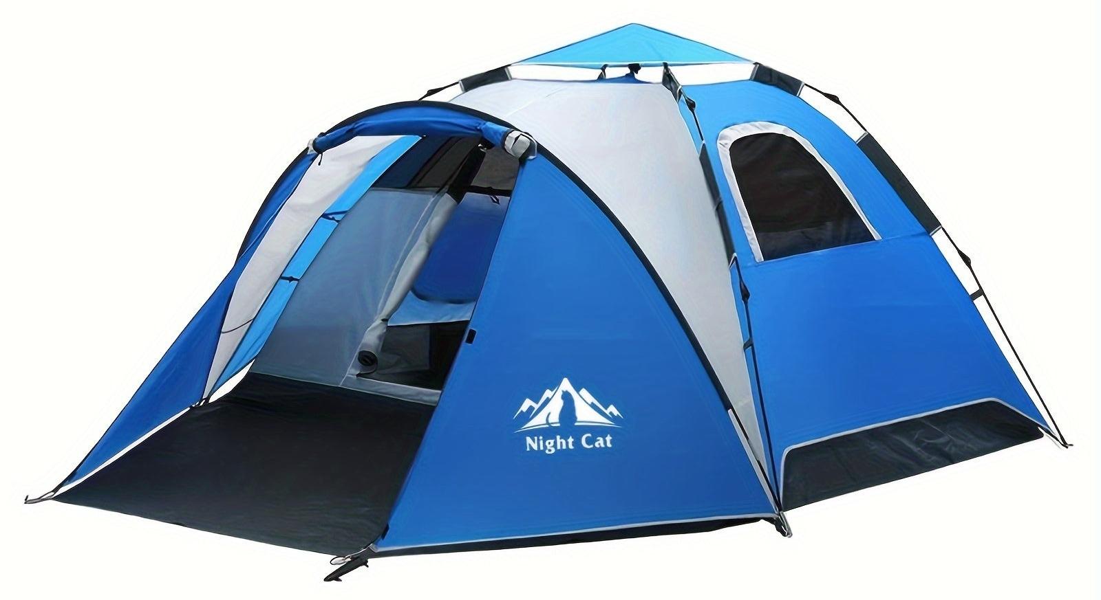 Pop-up-Zelt - Automatisches Zelt - Familienzelt - Campingzelt - Schnelles Zelt - Für 3-4 Personen