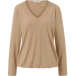 Tchibo - Strukturiertes Langarmshirt - Damen - Gr. M - braun
