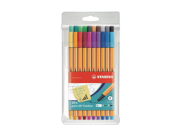 Faserstift STABILO point 88 Colorpar , bunt, Stifte, Faserstift