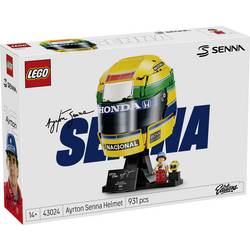 LEGO EDITIONS 6590617 LEGO® Editions Ayrton Senna Helm; F1® Fanartikel; Deko fürs Wohnzimmer oder Büro; mit Signatur-Plakette und Rennfahrer-Minifigur