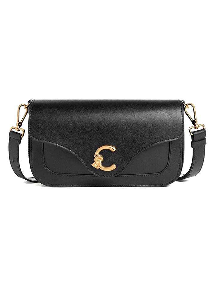 COCCINELLE Leder-Umhängetasche in Schwarz - (B)26 x (H)14 x (T)7 cm - onesize