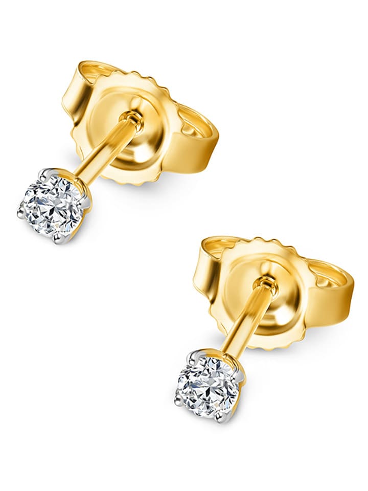 Revoni Gold-Ohrstecker mit Diamanten - onesize