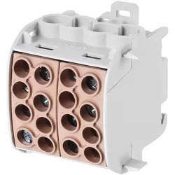 f-tronic 7730031 Hauptleitungsabzweigklemme, 35mm2, 1polig, CU/AL, braun, Doppelblock, HLAK1p35DALUbr  - 2 Stück