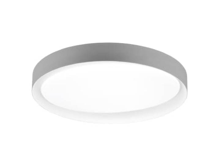 Reality Leuchten Zeta R62712411 Plafonnier LED en plastique gris ou blanc avec télécommande 24 W