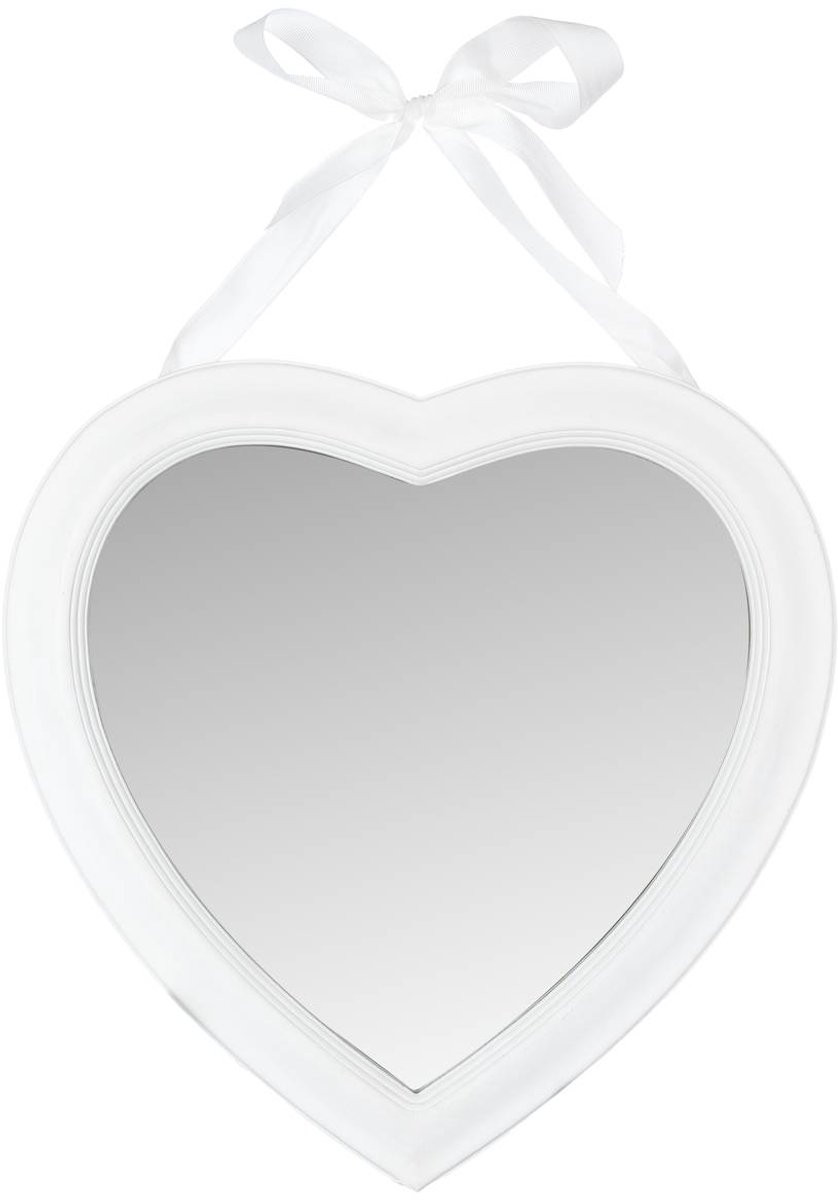 COEUR Houten hartvormige spiegel 40 cm