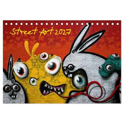 Street-Art 2027 / CH-Version (Tischkalender 2027 DIN A5 quer), CALVENDO Monatskalender
