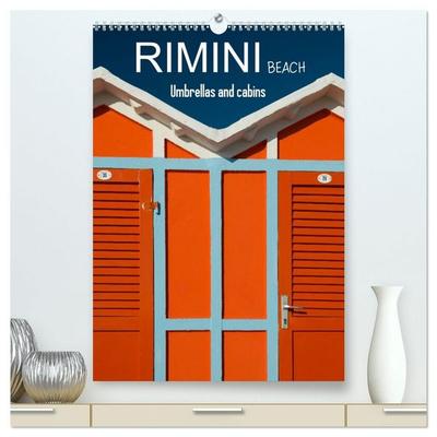 Rimini beach Umbrellas and cabins (High Quality Premium Wall Calendar 2027 DIN A2 portrait),CALVENDO 12 Month Wall Calendar