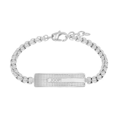 Armband JOOP "2039795", silber (edelstahlfarben), Armbänder, Herren, 22cm, Edelstahl, Armband
