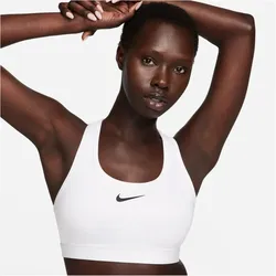 NIKE Swoosh Medium Support Padded Sport-BH Damen 100 - white/stone mauve/black XXS