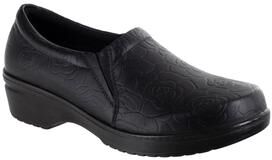 Women's Tiffany Flats by Easy Street in Black Rose Embossed (Size 10 M)