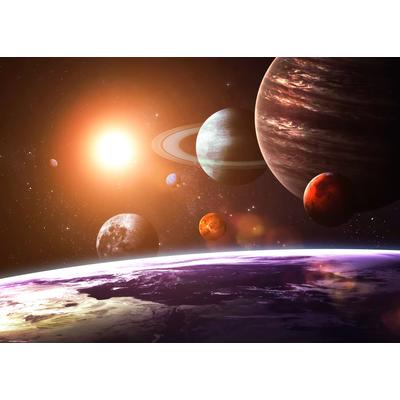 Fototapete PAPERMOON "Solar System", bunt, B:2,5m L:1,86m, Vlies, Tapeten