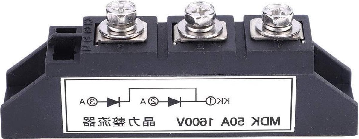 Eenfase 50A 1600V Diode Bruggelijkrichter Module zwart