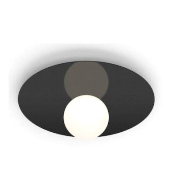 Iluminar Sombre moderne zwarte LED plafondlamp, Diameter: 35 cm