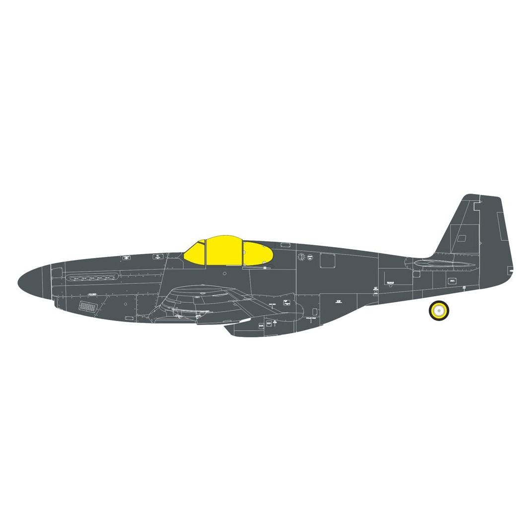 Eduard P-51B Malcolm Hood canopy Tface for (JX352)