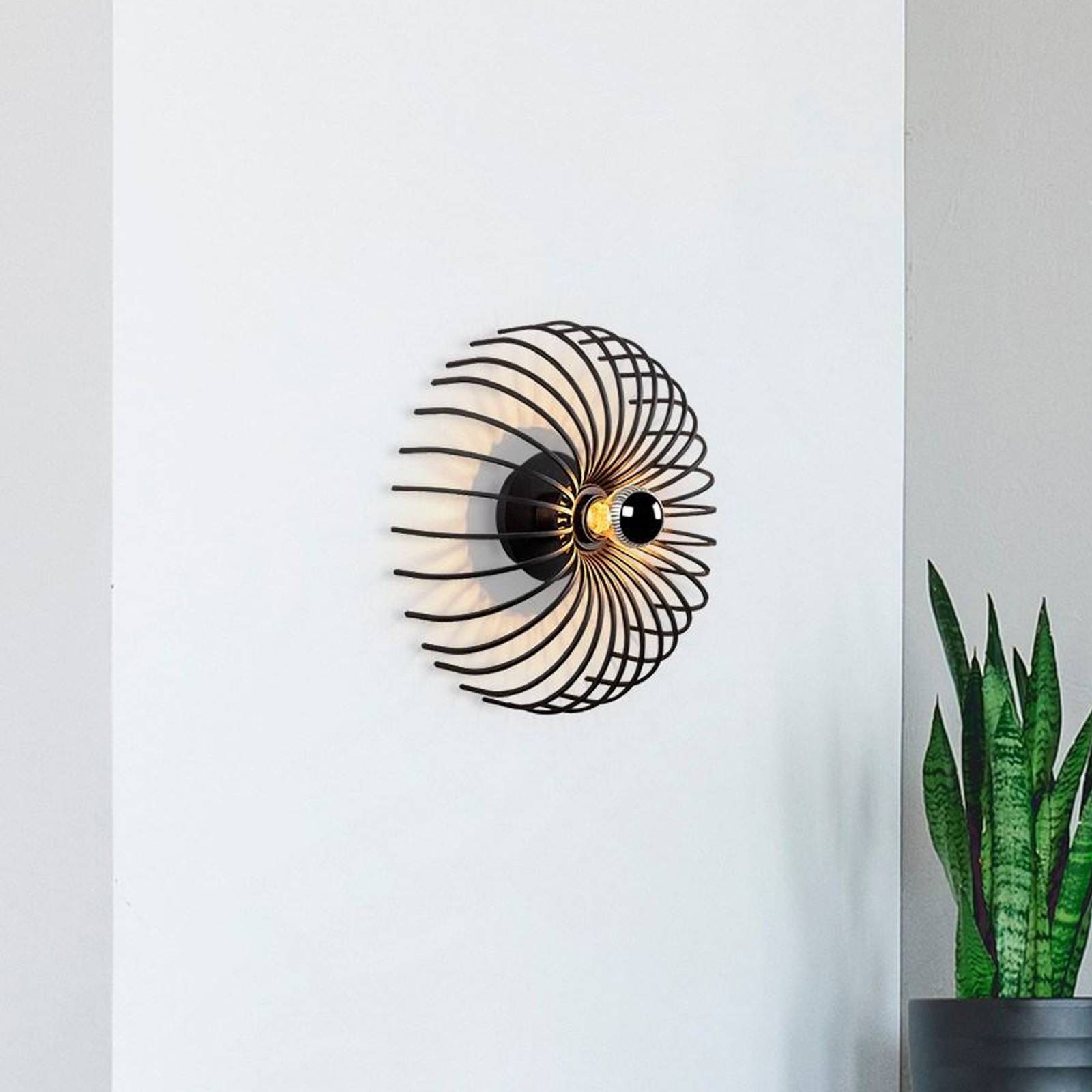 Wandlampe Aspendos N-645 Opviq, dimmbar, schwarz, für Wohn- / Esszimmer, Metall, Modern, Wandleuchte, Wandlampe Innen