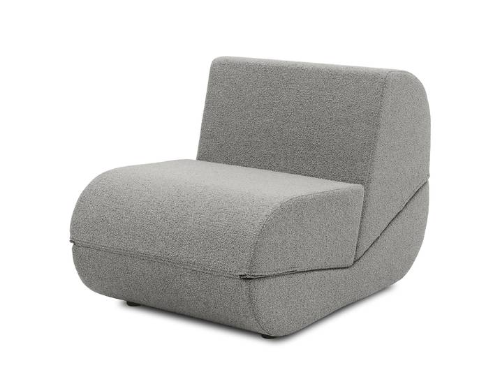 Sessel MELBU Grau Bouclé Stoff Loira 67 x 70 x 102cm