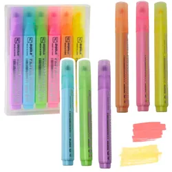 Set Textmarker für Schule, Büro, bunt, 6-tlg.