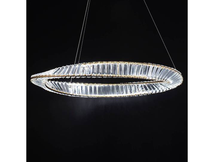 Suspension Aurelia type B Ø 80cm Doré/Doré Câble ABS, douille ABS, baldaquin aluminium, boîtier luminaire aluminium LED non-remplaçables Module