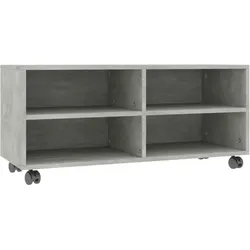 vidaXL TV-Schrank mit Rollen Betongrau 90x35x35 cm Holzwerkstoff