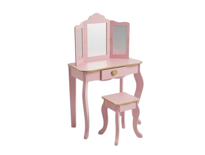 Boximo Kinderschminktisch Reia Rosa 2er-Set, 29x98.5x59.5 cm, Babymöbel & Kindermöbel, Babyzimmer, Babyregale & Kinderregale