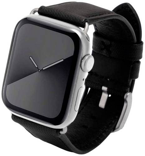 JT Berlin Watchband Wannsee Armband 42 mm, 44 mm, 45 mm, 49mm M Schwarz, Silber Watch Series 1, Watch Series 2, Watch Series