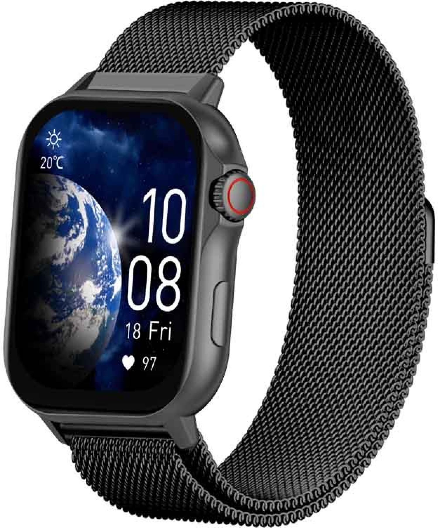 Bracelete Milanesa Smartwatch iS - Preto