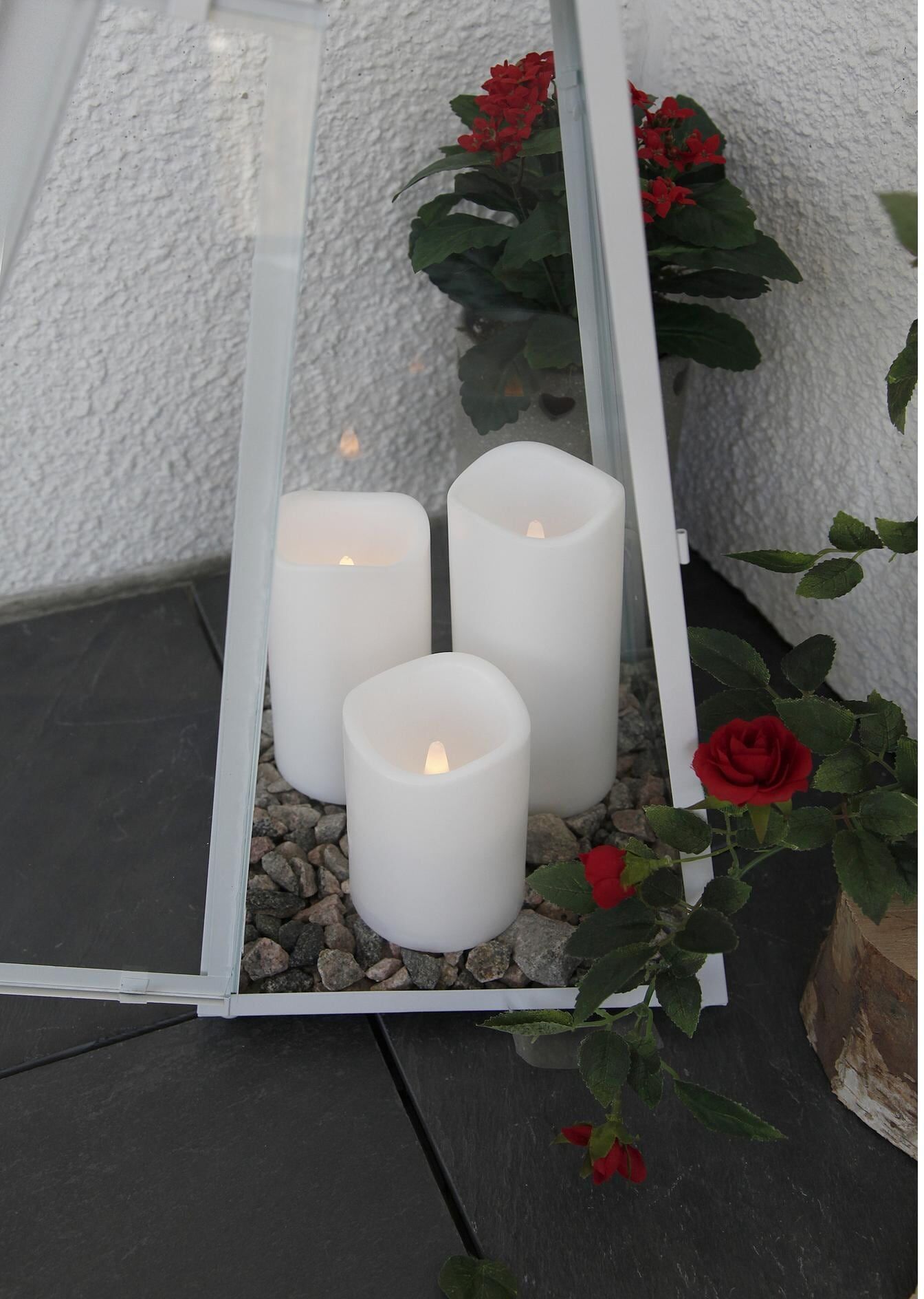 LED-Kerze "Set Pillar Paul 3er Pack", weiss (weiß), Ø:7,5cm, Kunststoff, PARFORCE TRADITIONAL HUNTING, Kerzen, LED-Kerze weiß Ø/H: 7,5cm