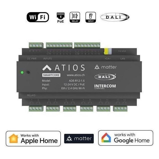Aeotec ATILADER12 - Atios KNX Bridge ADE-R12 (Matter over LAN) (Dimmaktor, Schaltaktor) (417624)