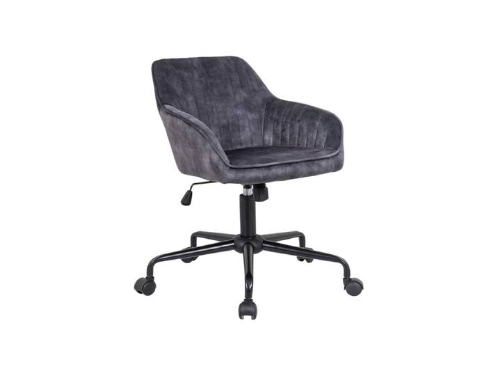 Design Bürostuhl „Turino“ Samt Dunkelgrau Invicta Interiors