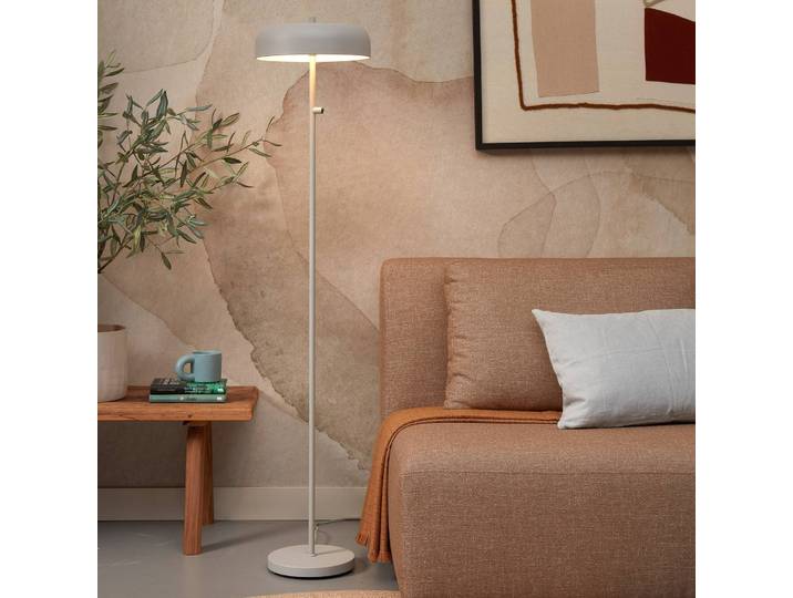 IT´S ABOUT ROMI Stehlampe Porto, alu / grau / zink, für Wohn- / Esszimmer, Metall, Modern, Stehleuchte