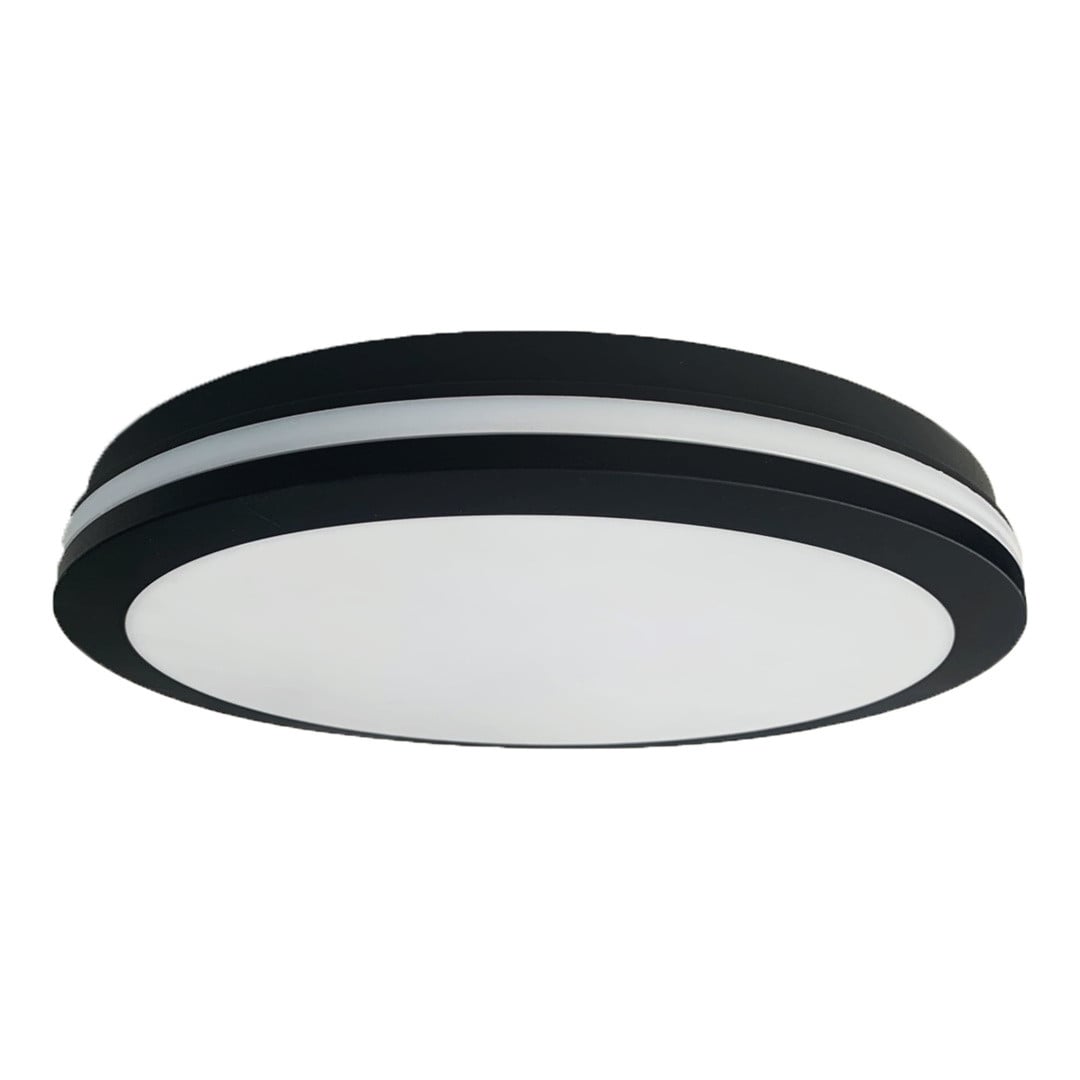 Milagro Lighting Ronde LED Plafondlamp, zwart/wit, 40 cm, IP54, Modern