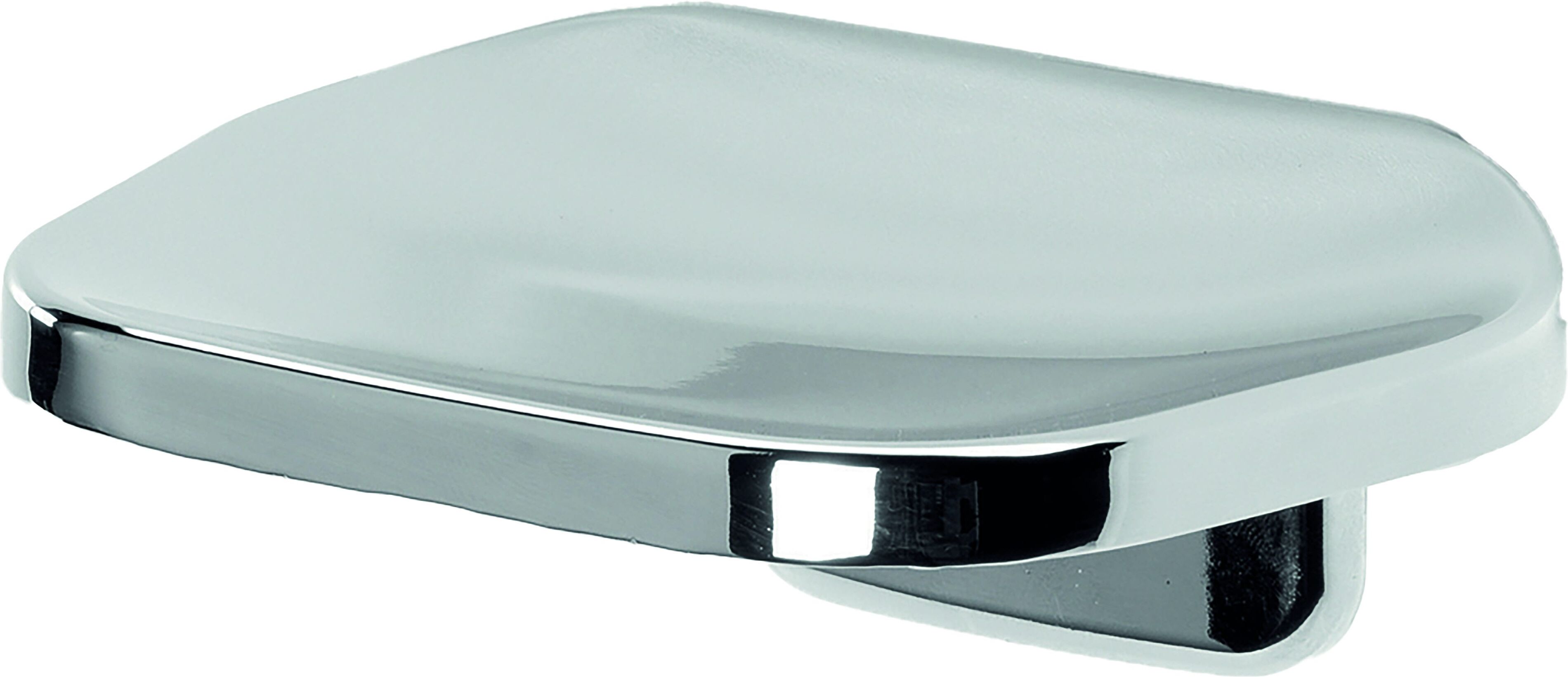 Tecnomat PORTASAPONE SERIE BLOCK IN METALLO  CROMATO CON PIATTINO IN  METALLO FISSAGGIO A MURO