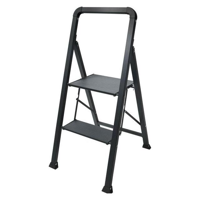 Steinbach Trittleiter 2 Stufen schwarz (Stehleiter, Trittleiter, 47.50 cm) (130170)