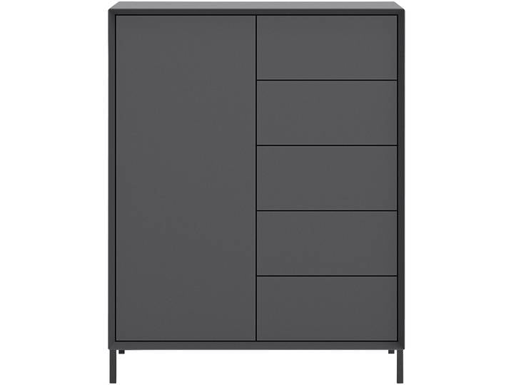 Highboard Sleek anthrazit MDF B 89 H 114 cm