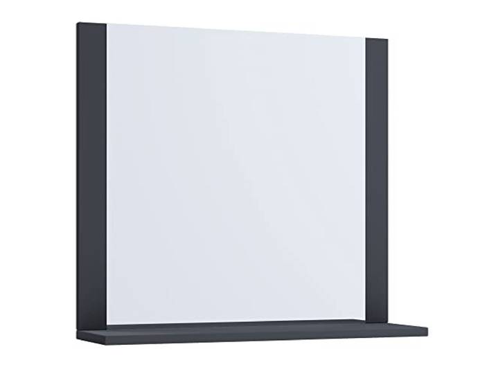 VCM Badmöbel Spiegel Anthrazit 80x17x55 cm Ablage Wandmontage Bad Flur Praktische Ablage unterm Spiegel - Badezimmer und Gäste-WC - für stilvolle Einrichtung - Holzwerkstoff