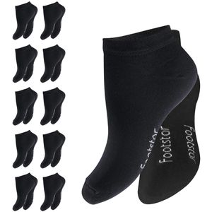 Footstar Socken Sneak It, schwarz, 10 Paar, Sneaker Socken, Baumwolle, Größe 43 - 46