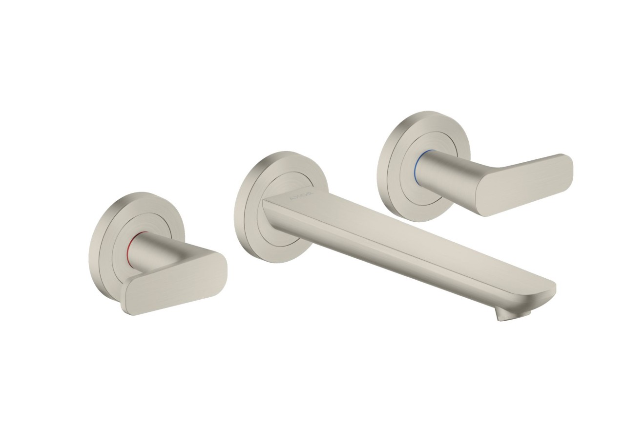 Hansgrohe 3-Loch WTA Wand Unterputz Axor Citterio C mit Auslauf 195 mm edelstahl optik, 49070800 49070800